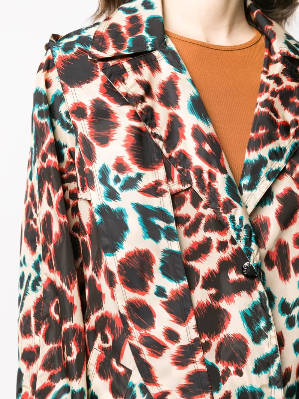 moncler leopard print coat