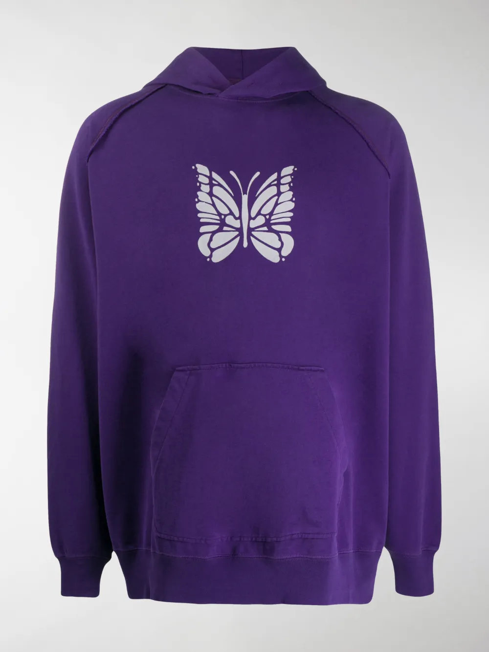 Needles Butterfly Graphic Oversize Hoodie In Purple | ModeSens