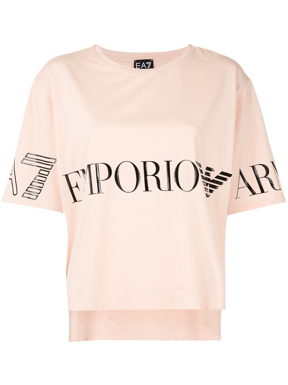 фото Ea7 emporio armani logo cropped t-shirt