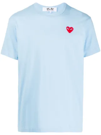 Comme Des Garçons Play Little Red Heart Logo T-shirt | Blue | FARFETCH