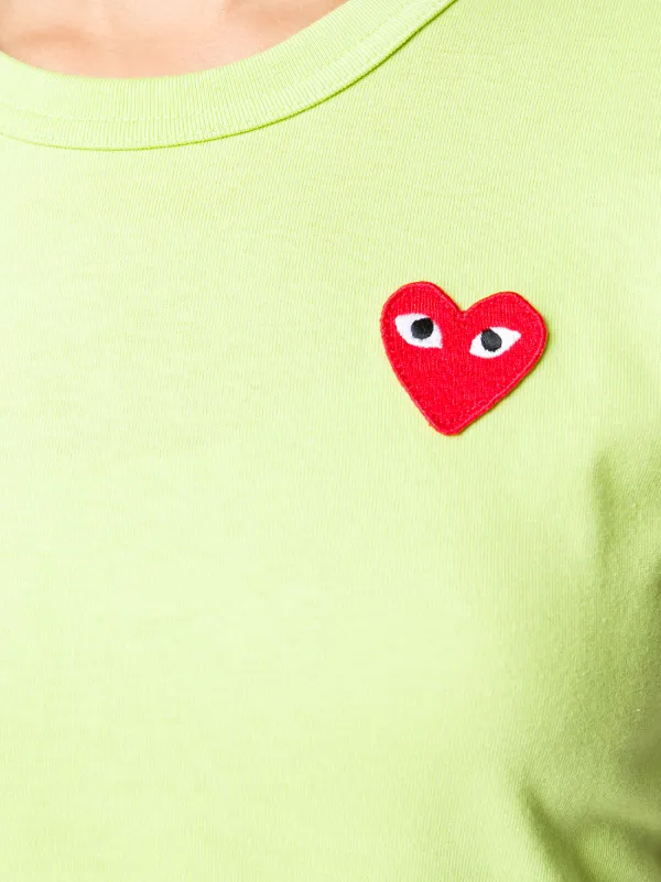 Comme Des Garcons Play logo patch Crew Neck T shirt Farfetch