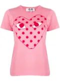 Comme Des Garçons Play polk-dot heat print T-shirt - Pink