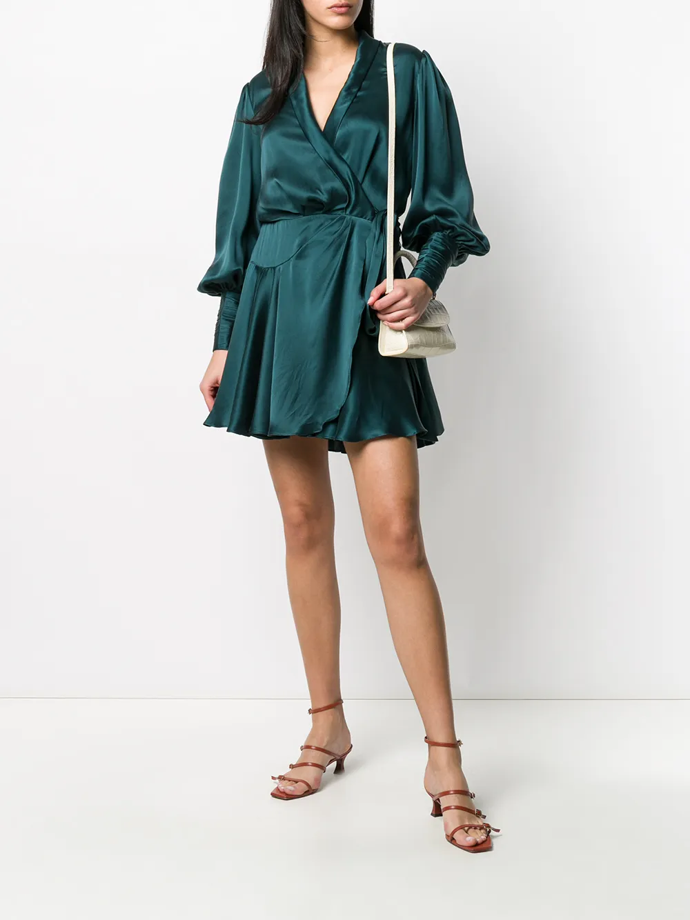 zimmermann green silk dress