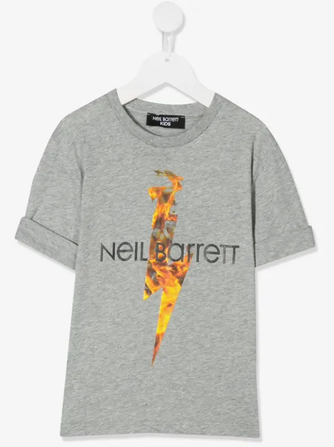 Neil Barrett Kids fire print T-shirt
