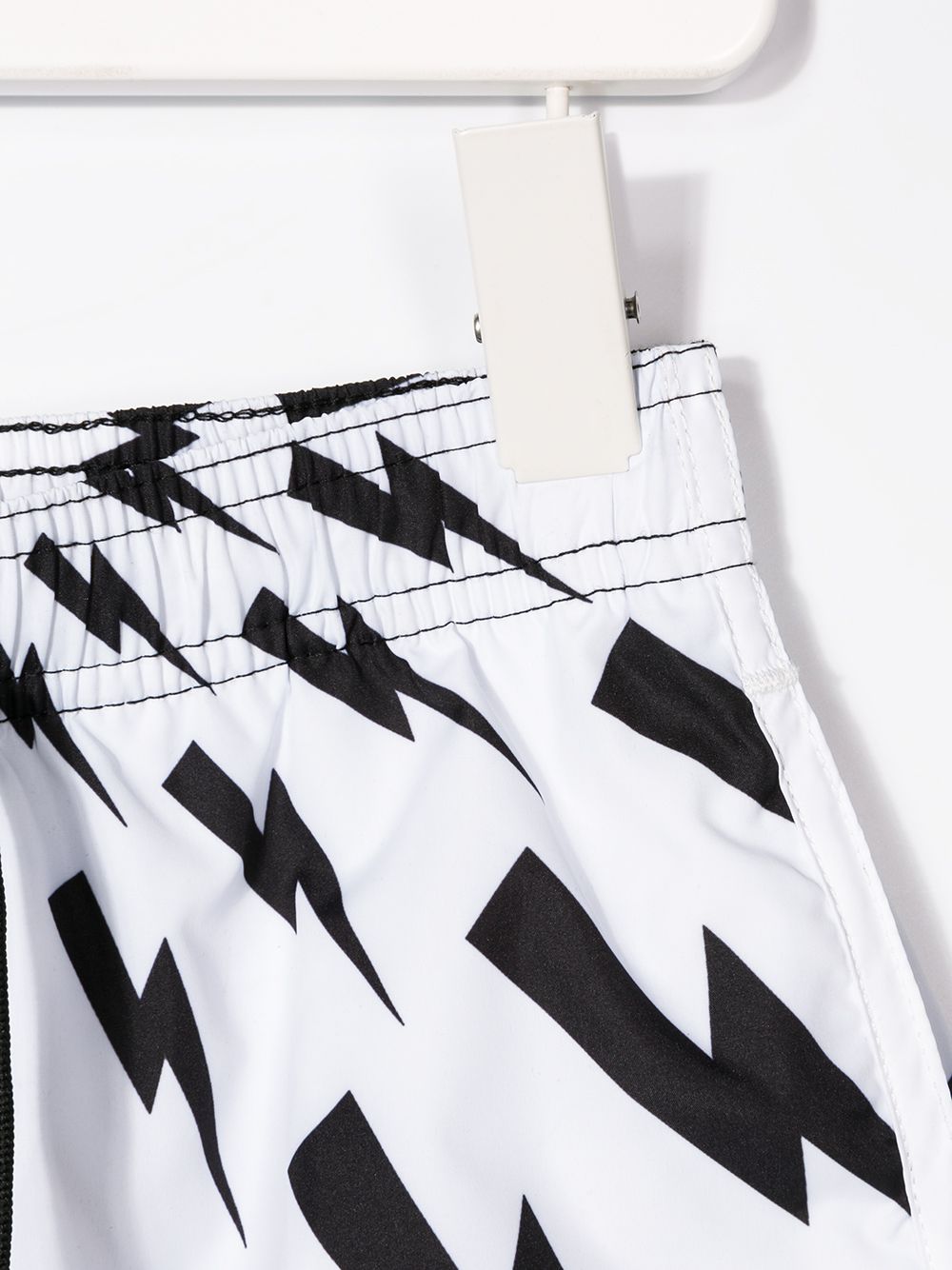 фото Neil barrett kids thunder print swim shorts