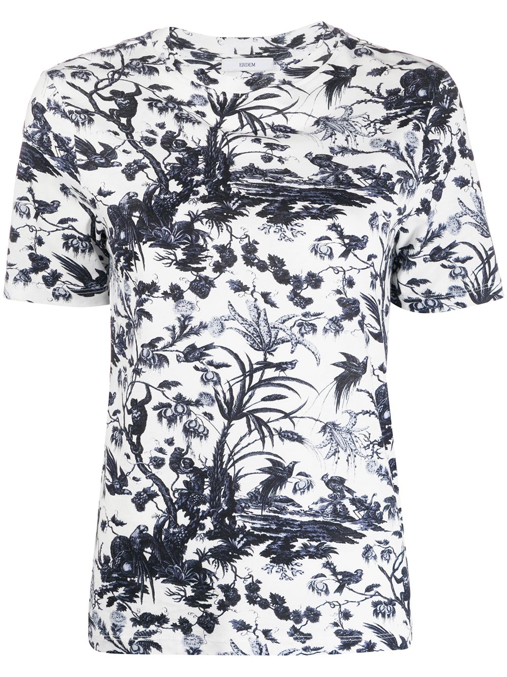 фото Erdem hettie graphic floral print t-shirt