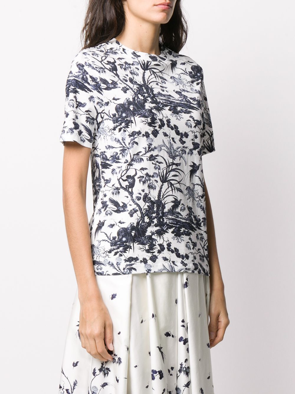 фото Erdem hettie graphic floral print t-shirt