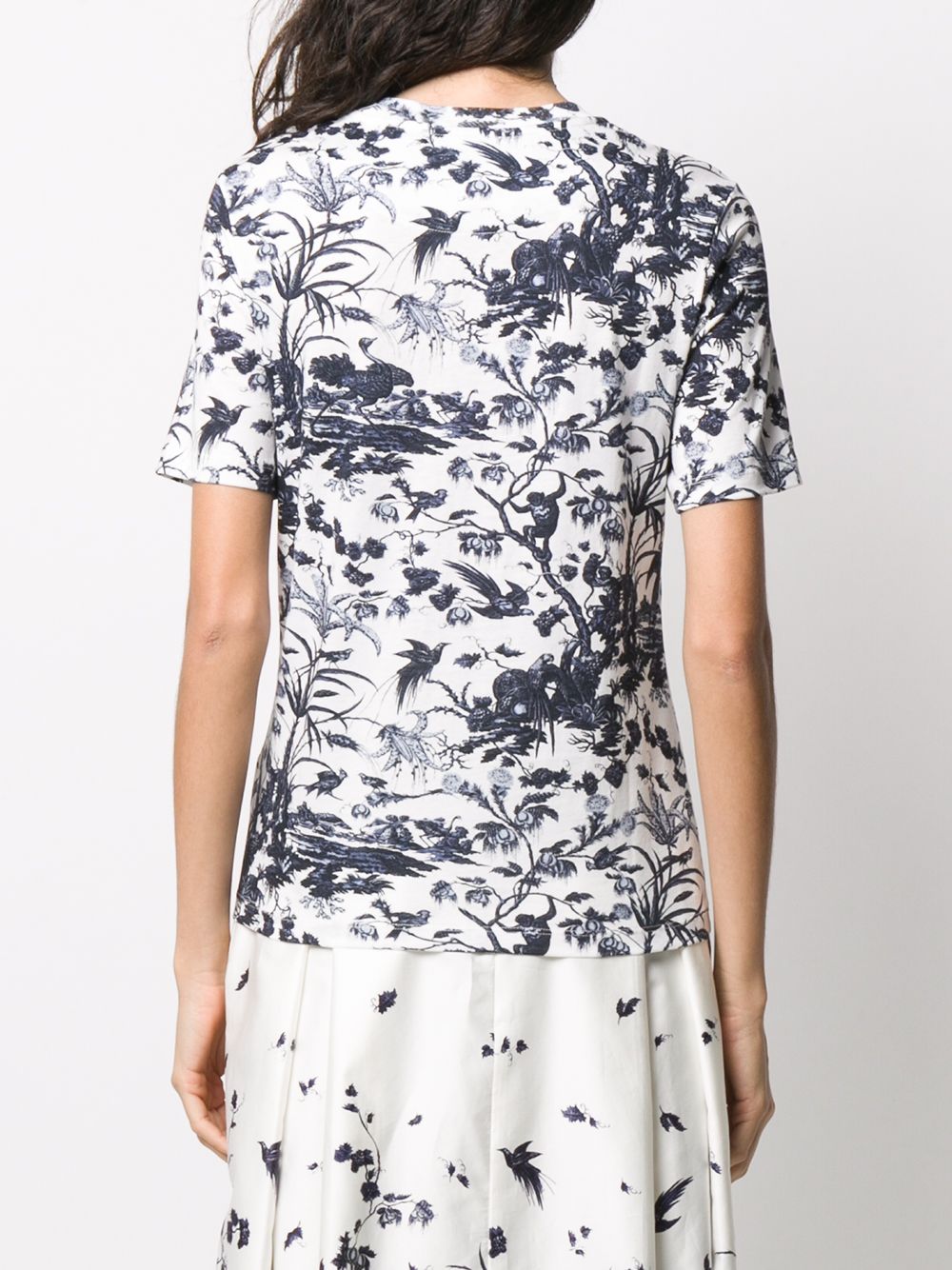 фото Erdem hettie graphic floral print t-shirt