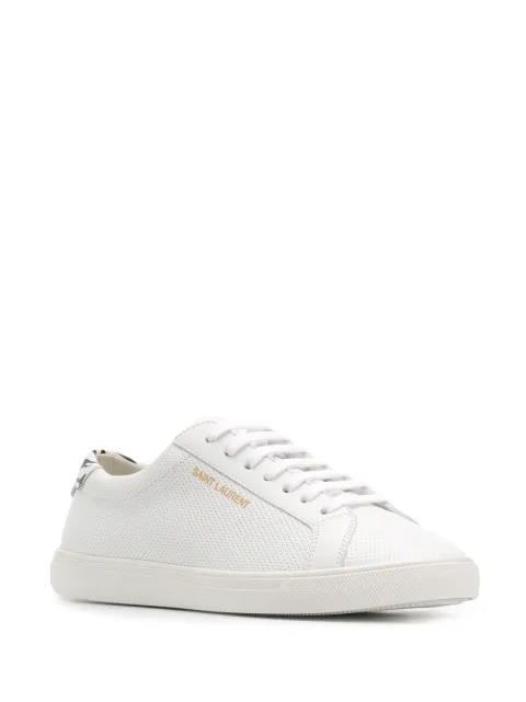 saint laurent andy perforated leather sneakers