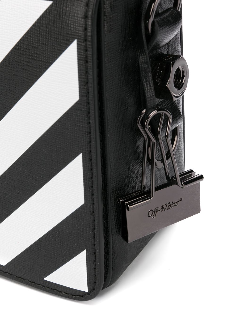 фото Off-white сумка на плечо binder clip в полоску