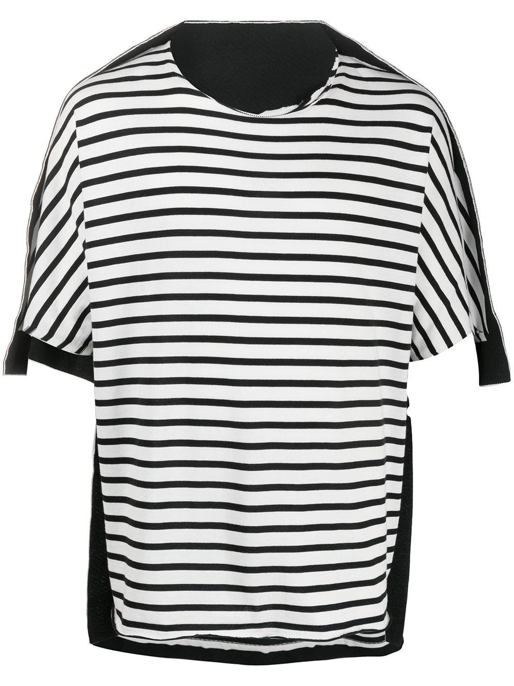 фото Fumito ganryu panelled striped-print t-shirt