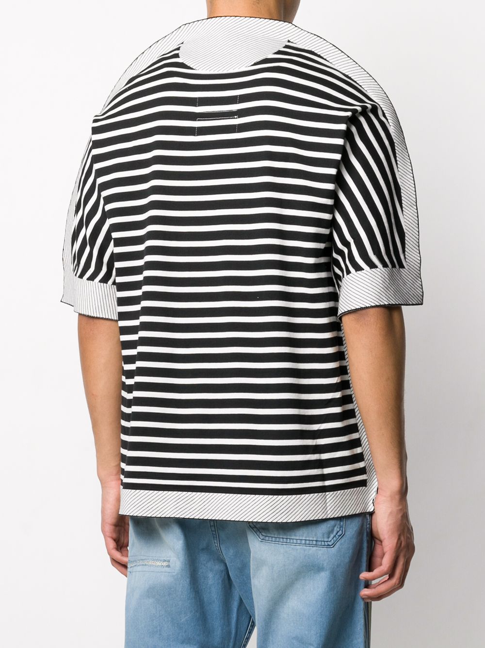 фото Fumito ganryu panelled striped-print t-shirt