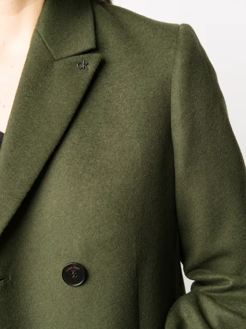 green single breasted coat