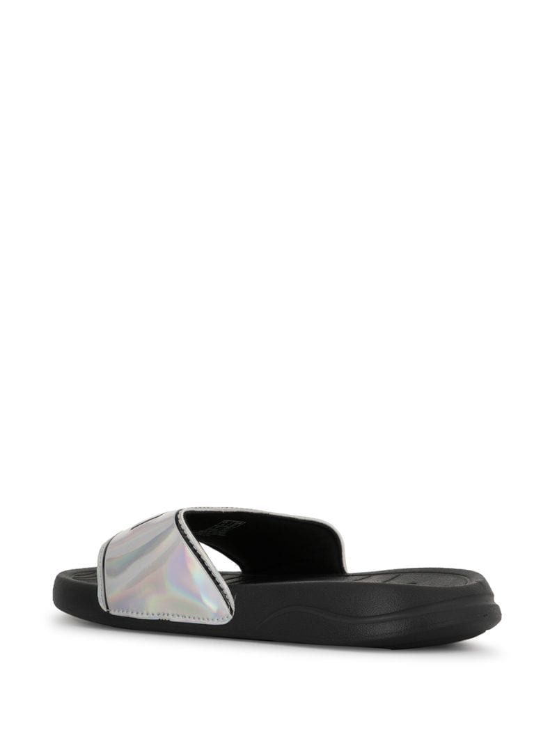 Shop Puma Popcat 20 Iridescent Slides In Black