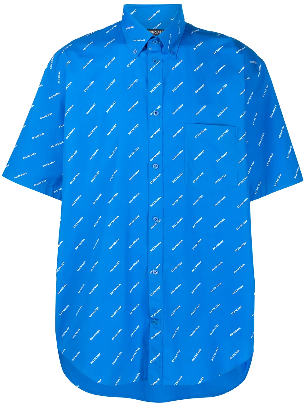 Balenciaga Camicia con stampa - Blu