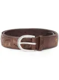 Orciani carved leather belt - Brown
