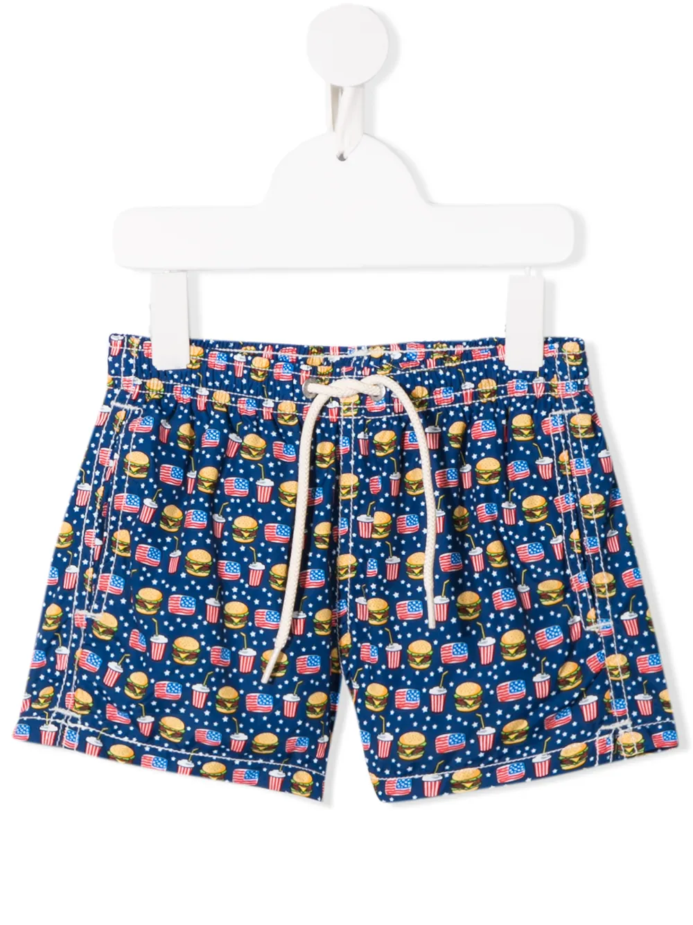 Mc2 Saint Barth Kids' Foody Swim Shorts In Blue