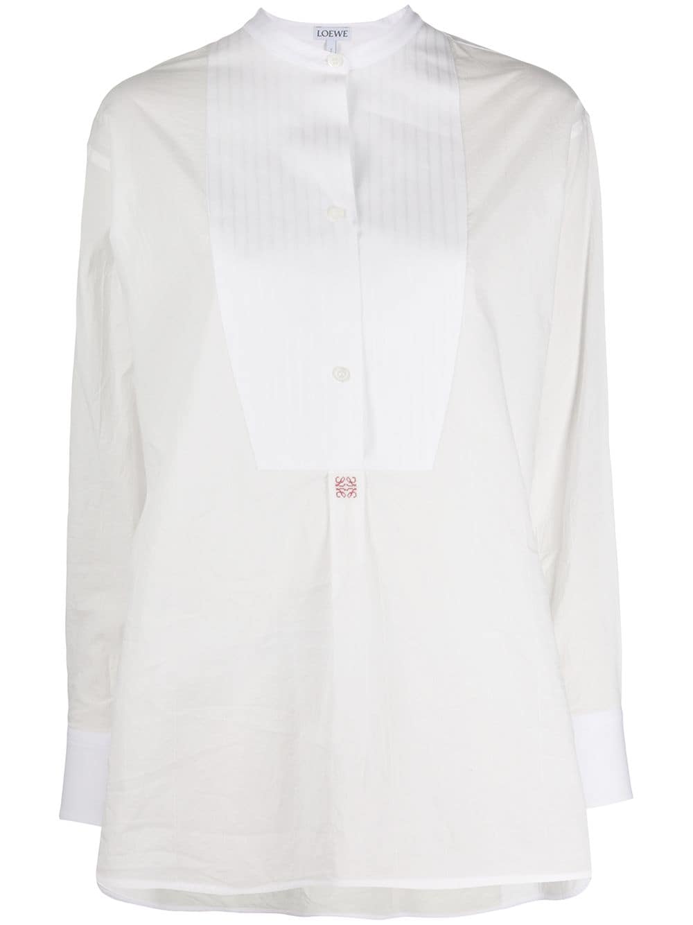 Loewe Bibbed Long Sleeve Shirt In White