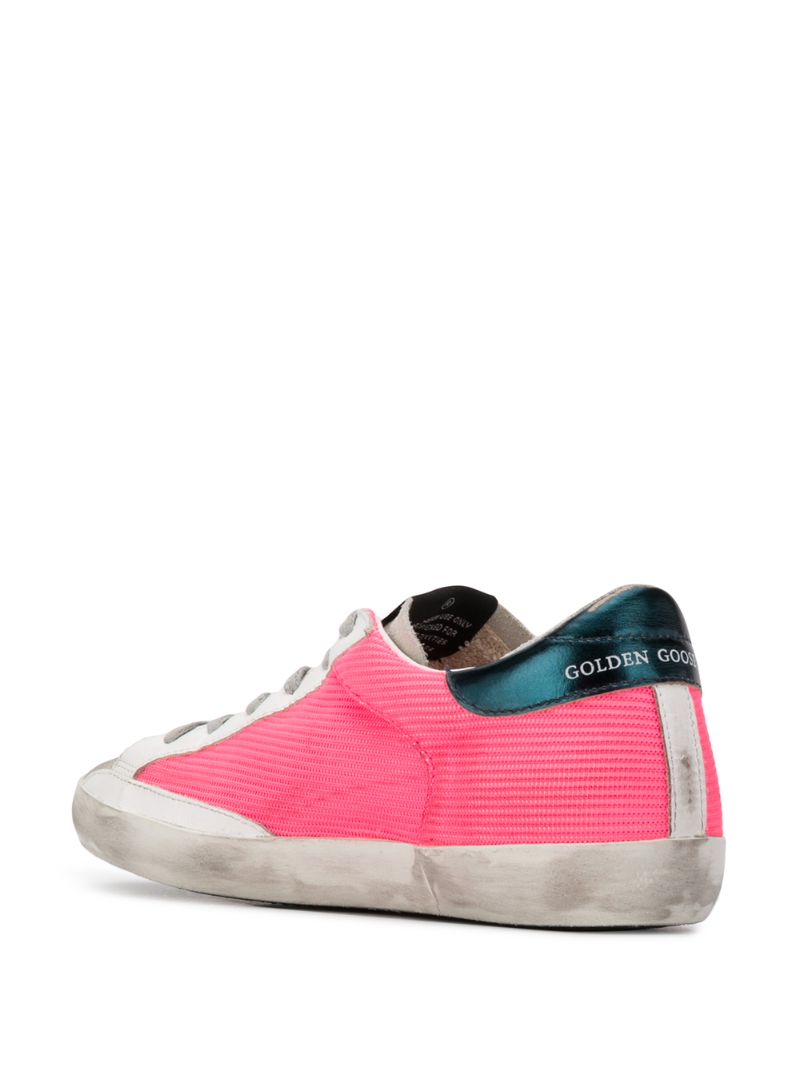 Shop Golden Goose Superstar Mesh Sneakers In Pink