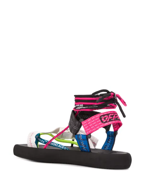 off white multi strap sandals