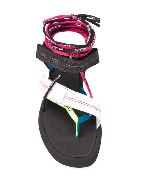 off white multi strap sandals