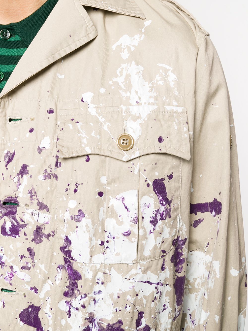 фото Needles paint-print cotton jacket