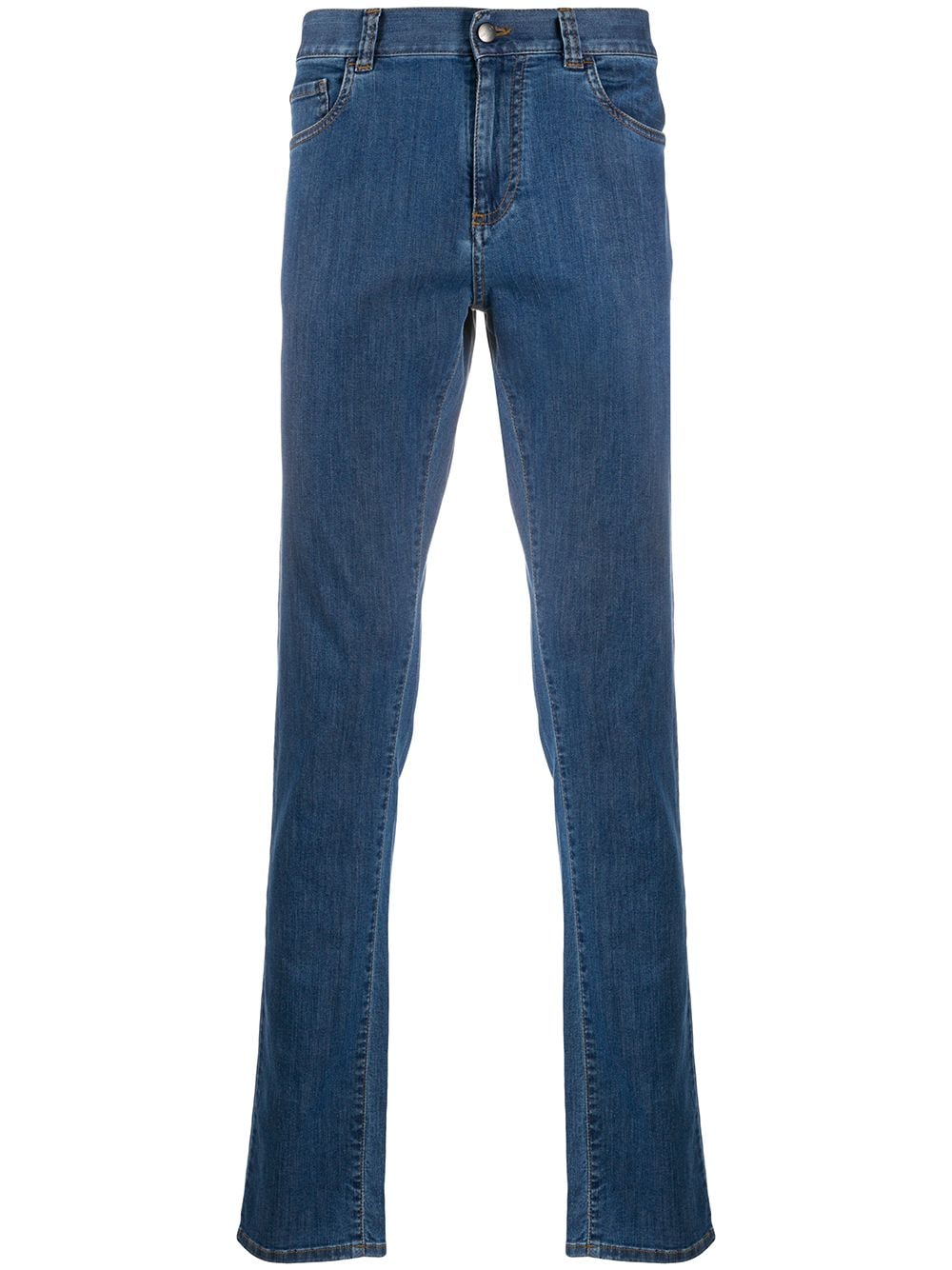 

Canali logo rise skinny jeans - Blue