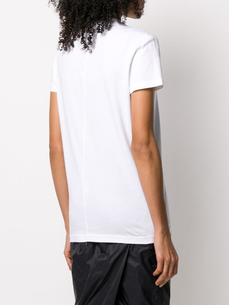 Shop Rick Owens Drkshdw Crew Neck Panelled T-shirt In White