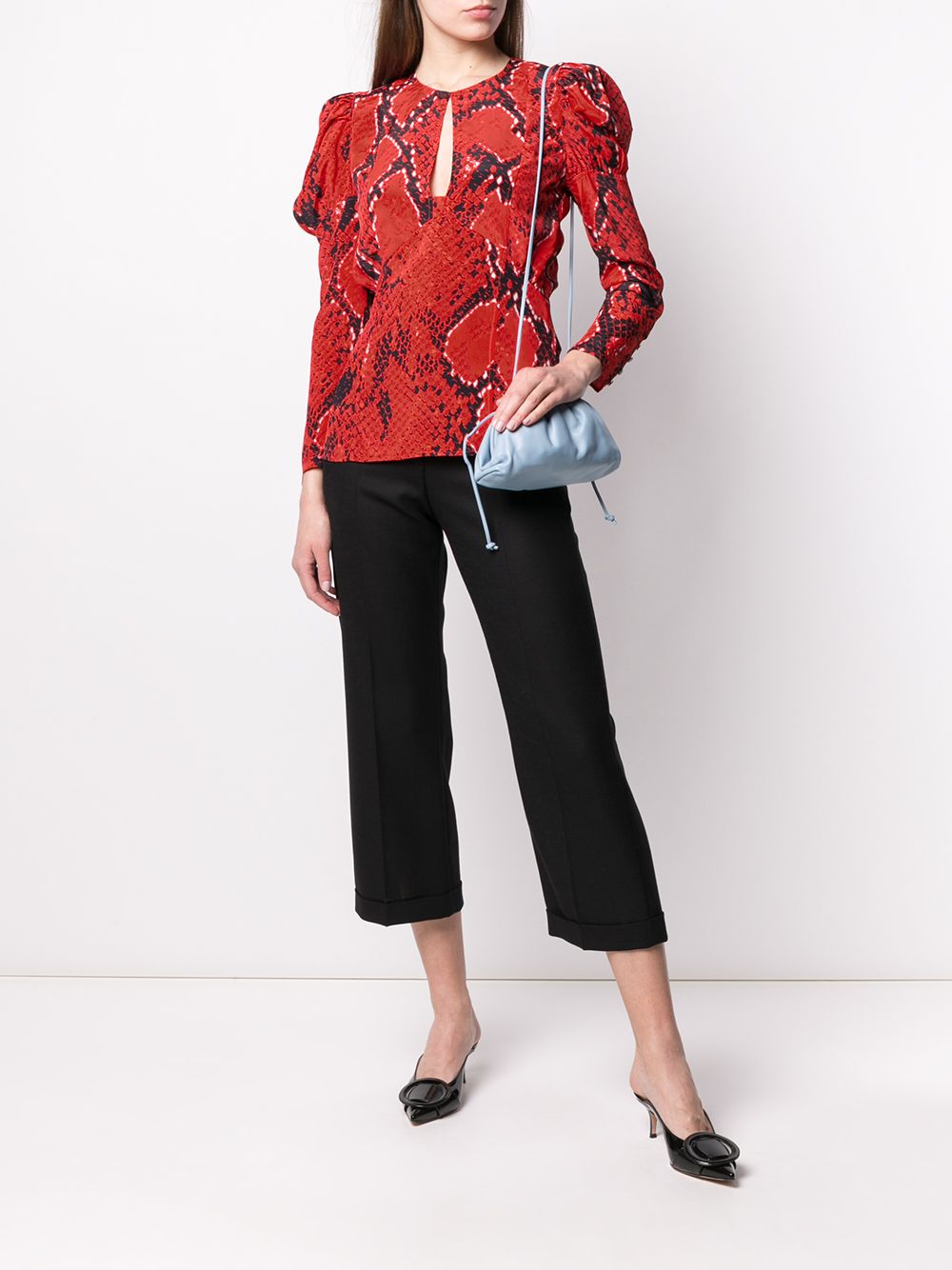 фото Lala berlin bellina fire python-print blouse