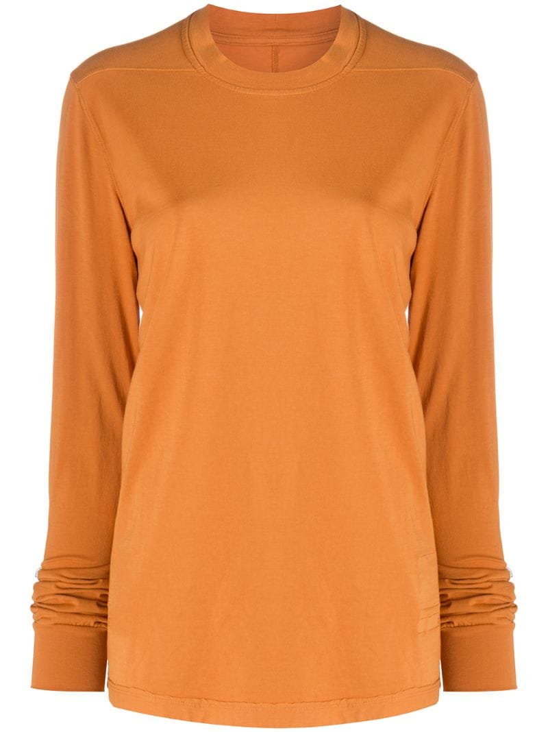 Rick Owens Drkshdw Crew Neck Loose Fit Top In Orange