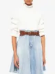 Image 2 of Miu Miu woven horseshoe buckle belt