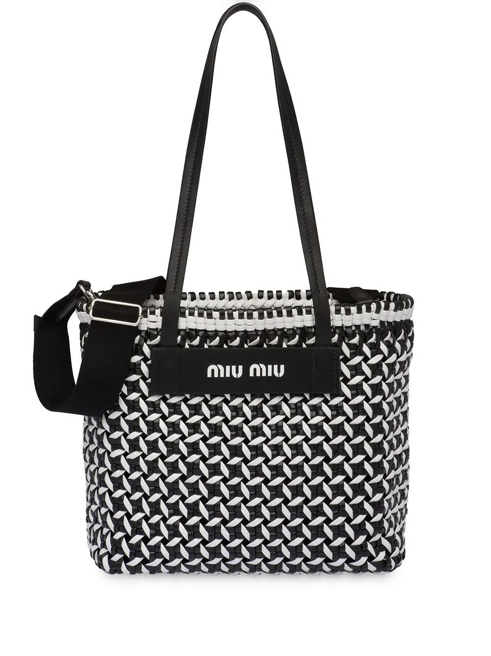 MIU MIU WOVEN TOTE