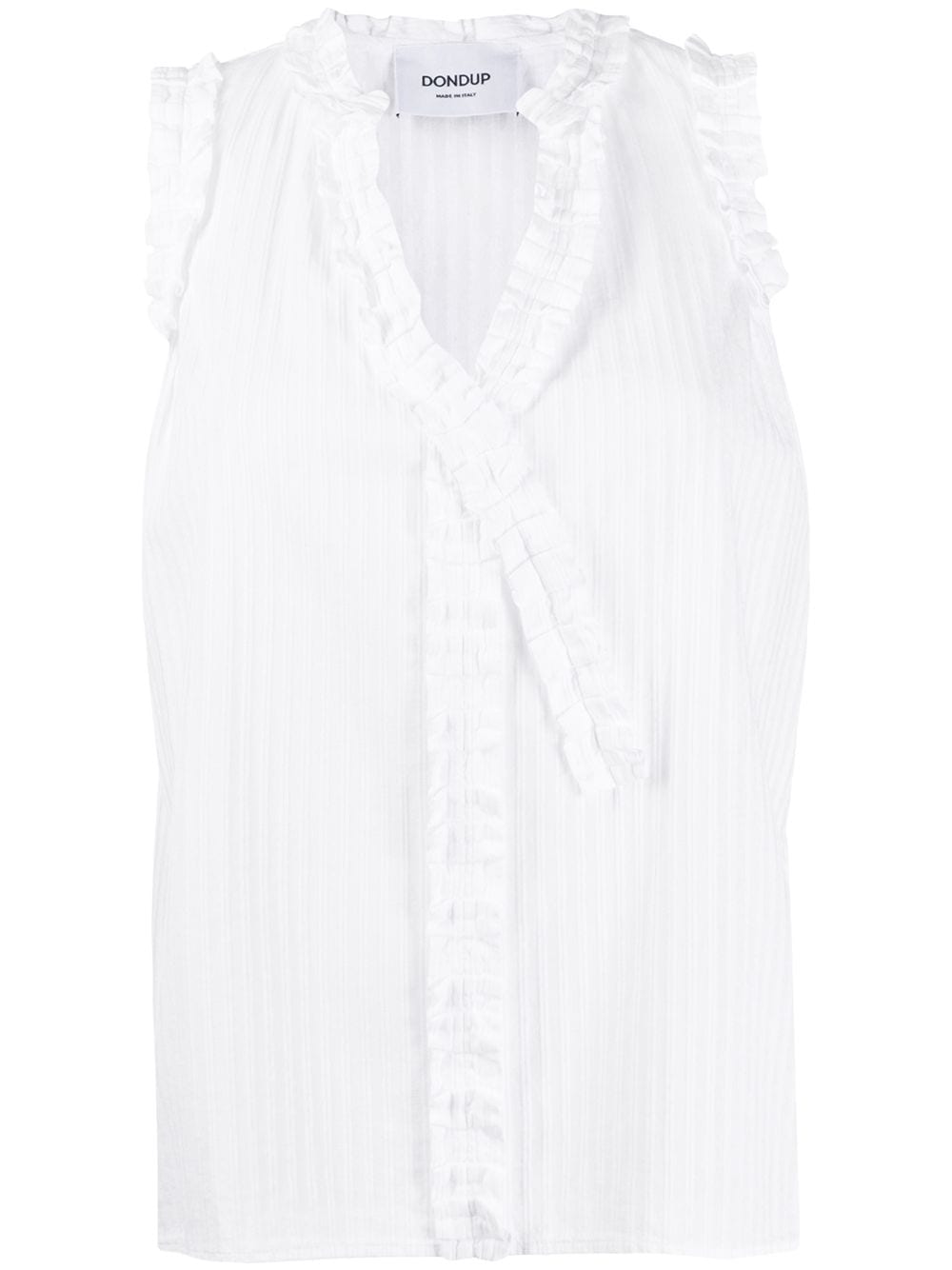 DONDUP STRIPED SLEEVELESS BLOUSE