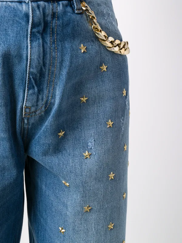 blue jeans with stars on them