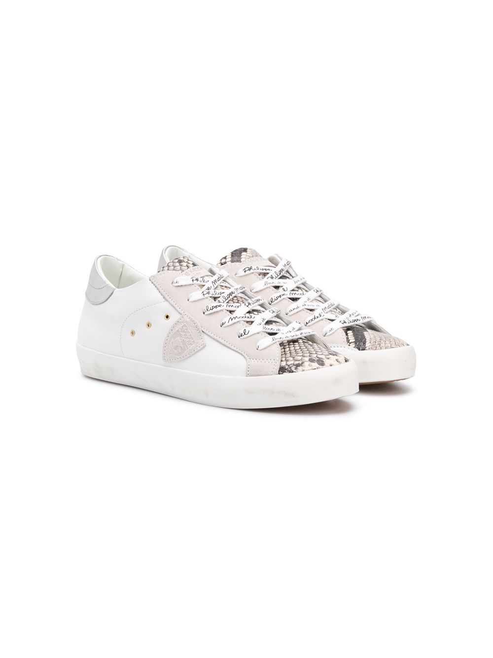 Philippe Model Teen Veau Trainers In White