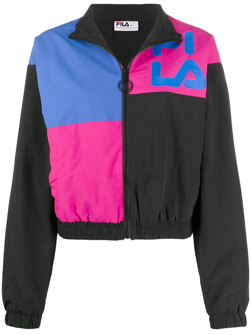 Fila Colour Block Track Jacket In Black 