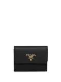 Prada logo plaque wallet - Black