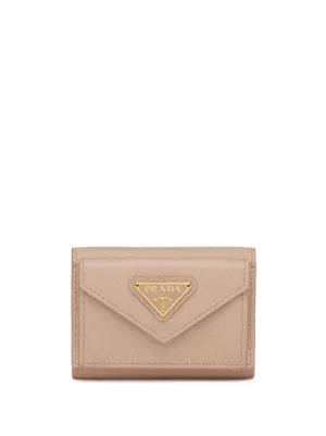leather envelope wallet prada