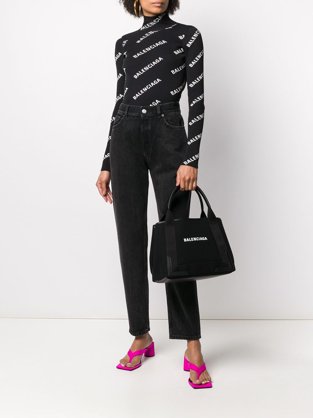 Balenciaga Cabas kleine draagtas - Zwart