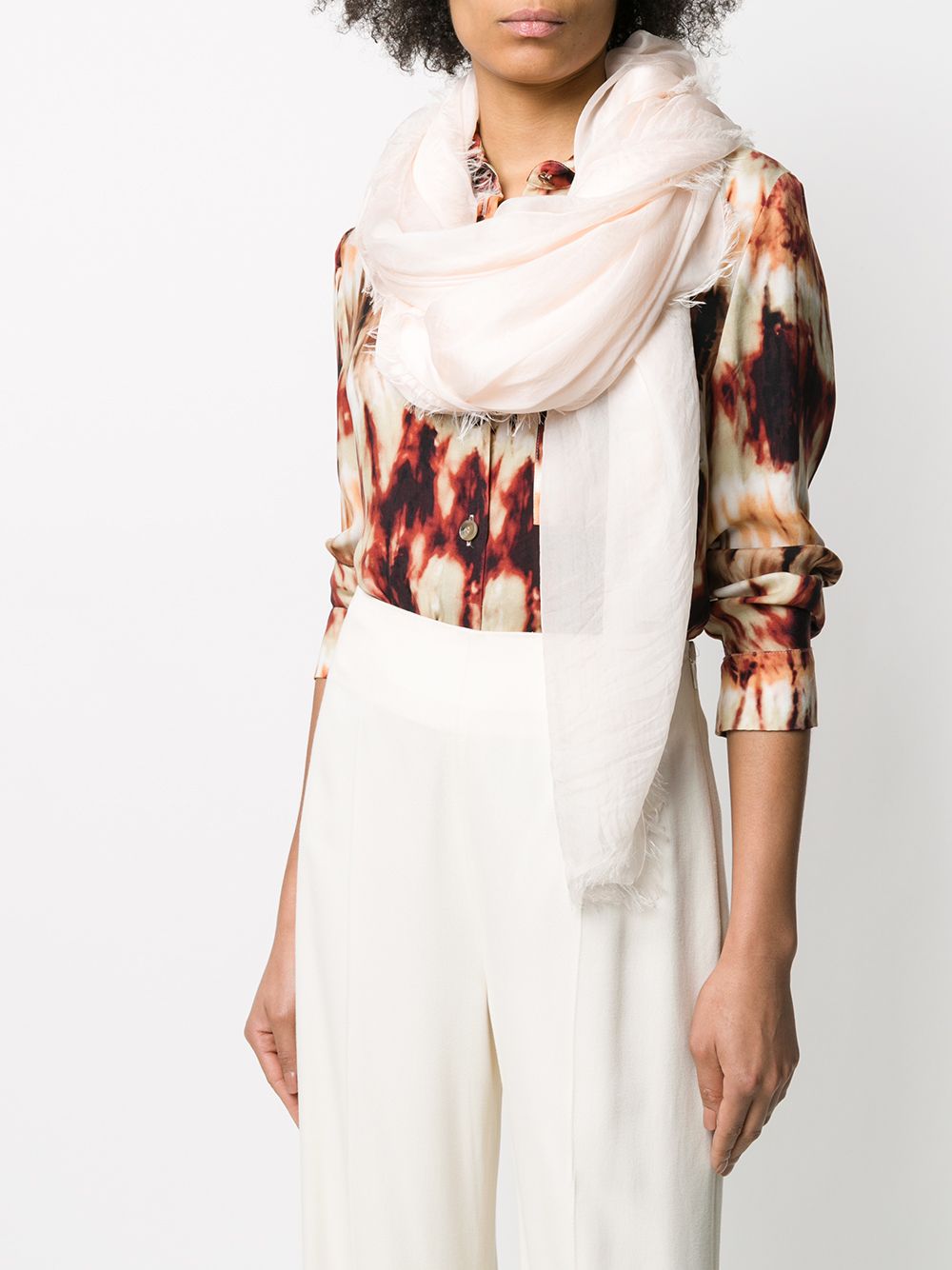 фото Faliero sarti frayed edge scarf