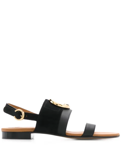 chloe c plaque sandals