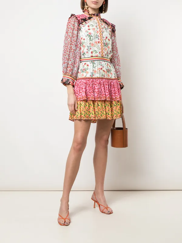 alice and olivia tiered dress