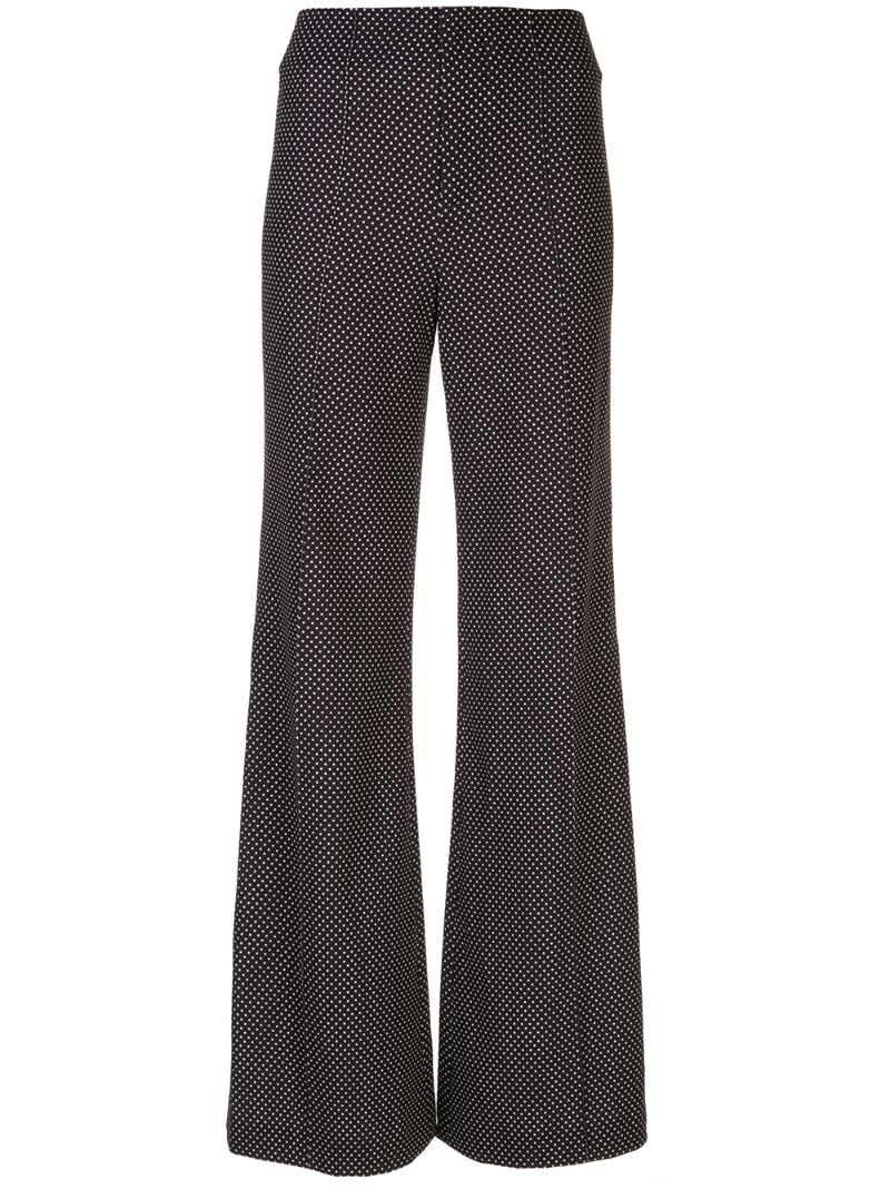 ALICE AND OLIVIA DYLAN HIGH-WAIST DOTTED TROUSERS