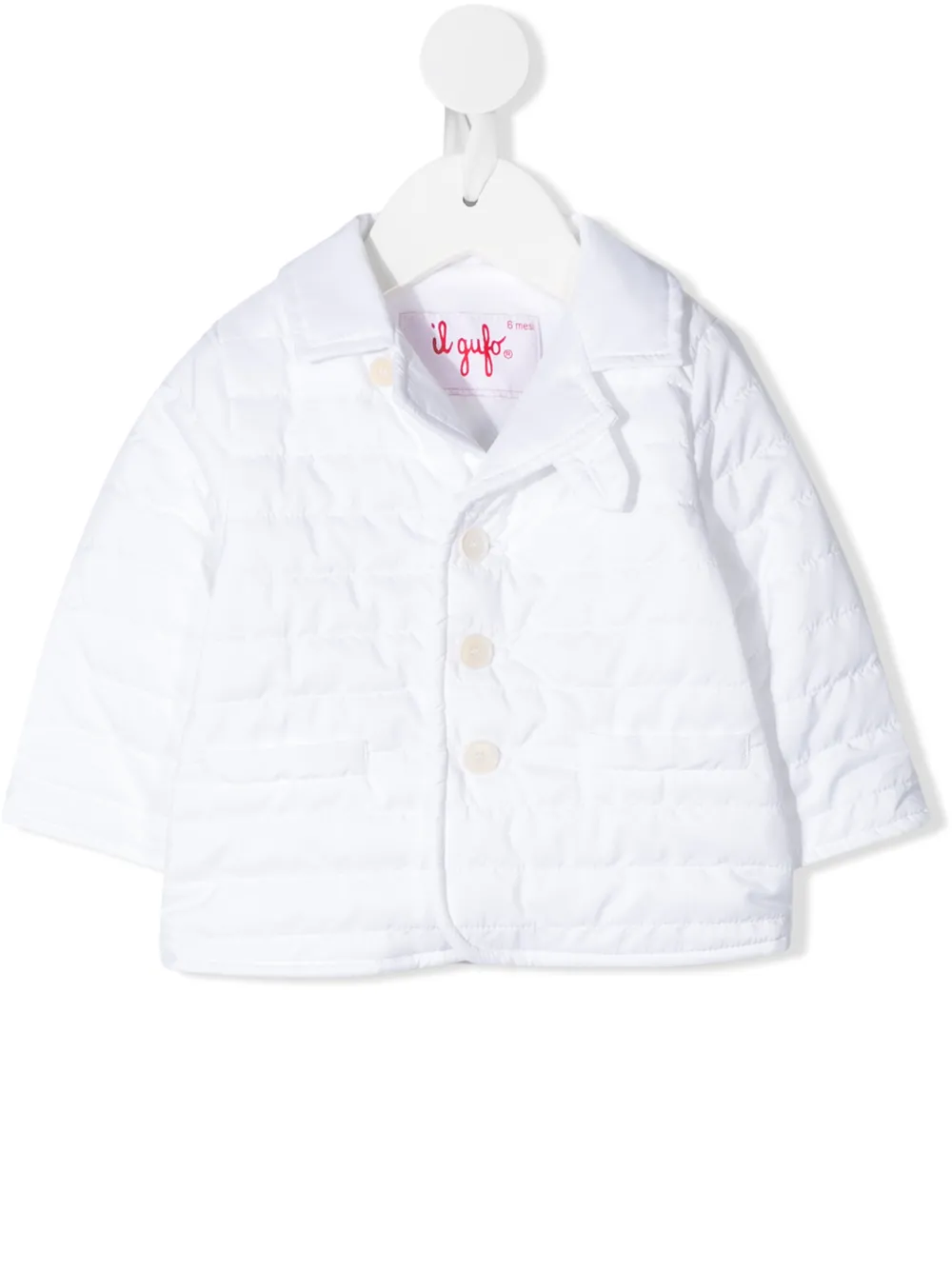 Il Gufo Babies' Long Sleeve Padded Jacket In White