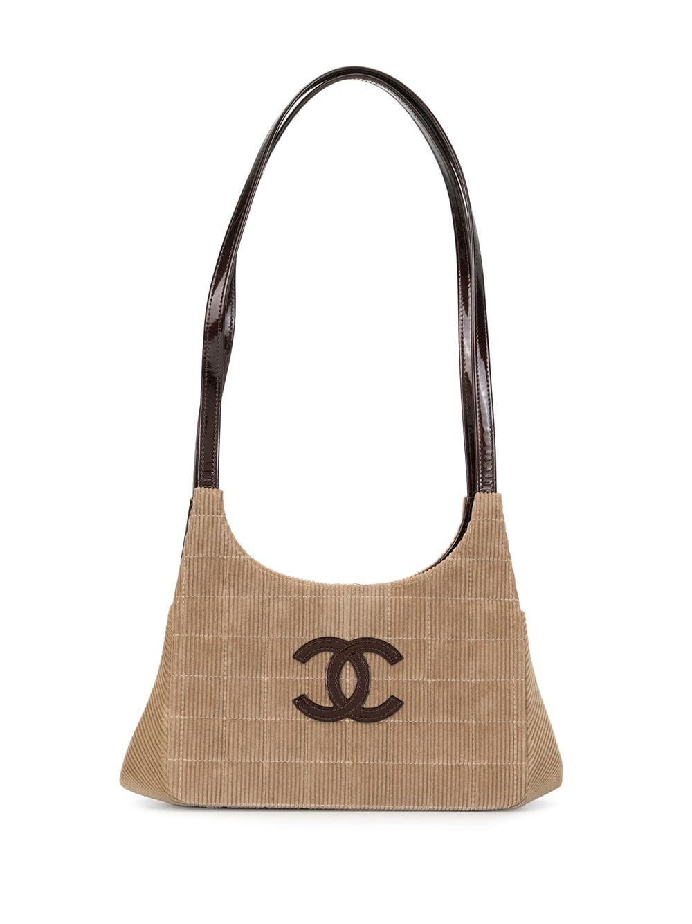 Pre-owned Chanel Choco Bar Shoulder Bag In Neutrals