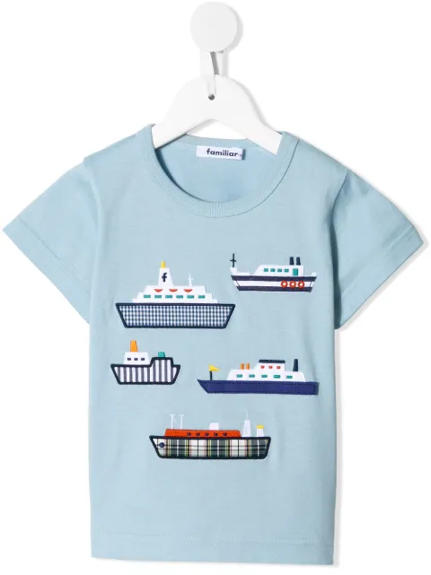 Familiar エンブロイダリー Tシャツ