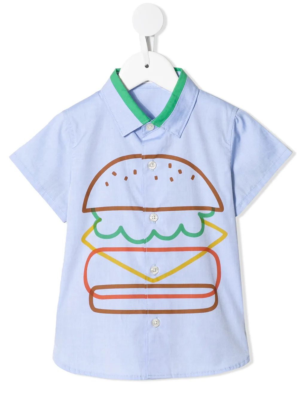 

Familiar camisa con estampado de hamburguesa - Azul