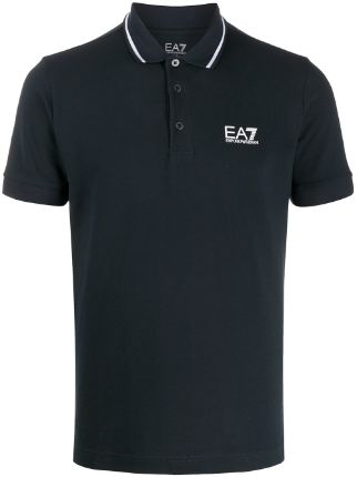 Ea7 Emporio Armani Contrast Trim Polo Shirt - Farfetch