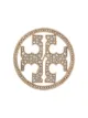 Image 1 of Tory Burch crystal embellished logo brooch