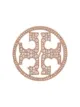 Image 1 of Tory Burch crystal-embellished logo brooch